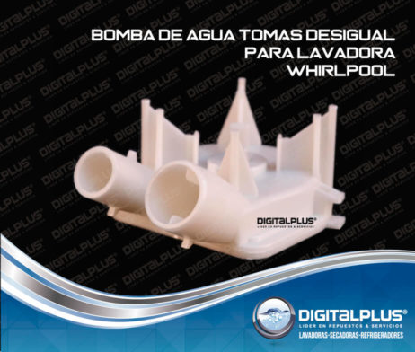 BOMBA DE AGUA TOMAS DESIGUALES PARA LAVADORA WHIRLPOOL