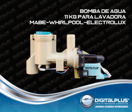 BOMBA DE AGUA 11 KG PARA LAVADORA MABE-WHIRLPOOL-ELECTROLUX