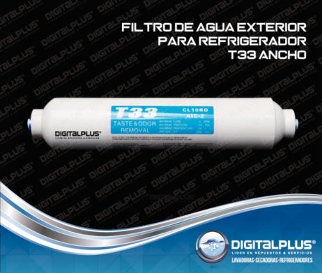 FILTRO DE AGUA EXTERIOR PARA REFRIGERADOR T33 ANCHO